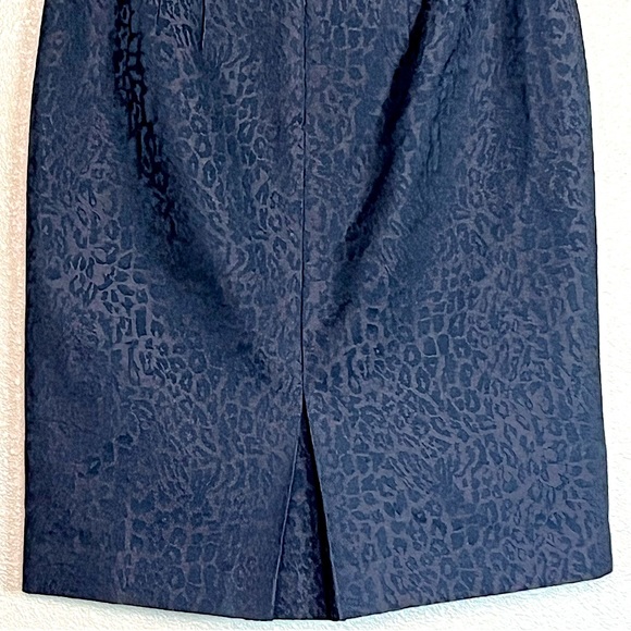 ANN TAYLOR Cheetah Print Pencil Skirt Black Brown Women’s Size 2 EUC - Picture 5 of 6